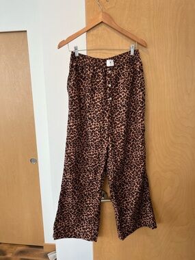 Anthropologie Leopard Print Boxer Pant